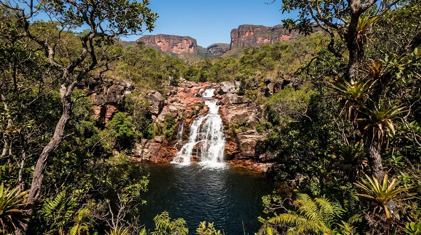 Cachoeira da Luz e Poço do Jump — cachoeira em Goias, Brasil